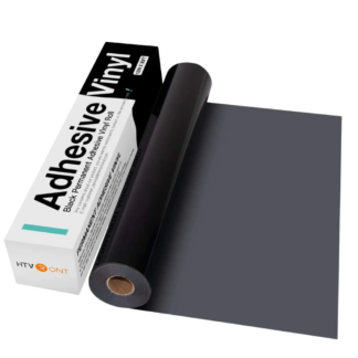 Glossy Adhesive Vinyl Roll – 30×900cm (Permanent, 12in × 30ft) Black