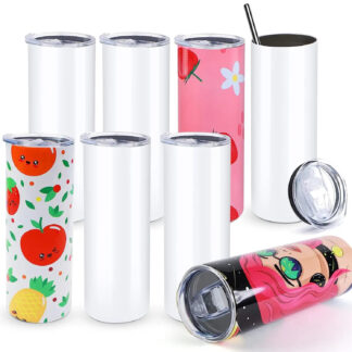 20 oz Sublimation Tumblers (approx. 590 ml) – 4 or 8 Pack Stainless Steel Blanks