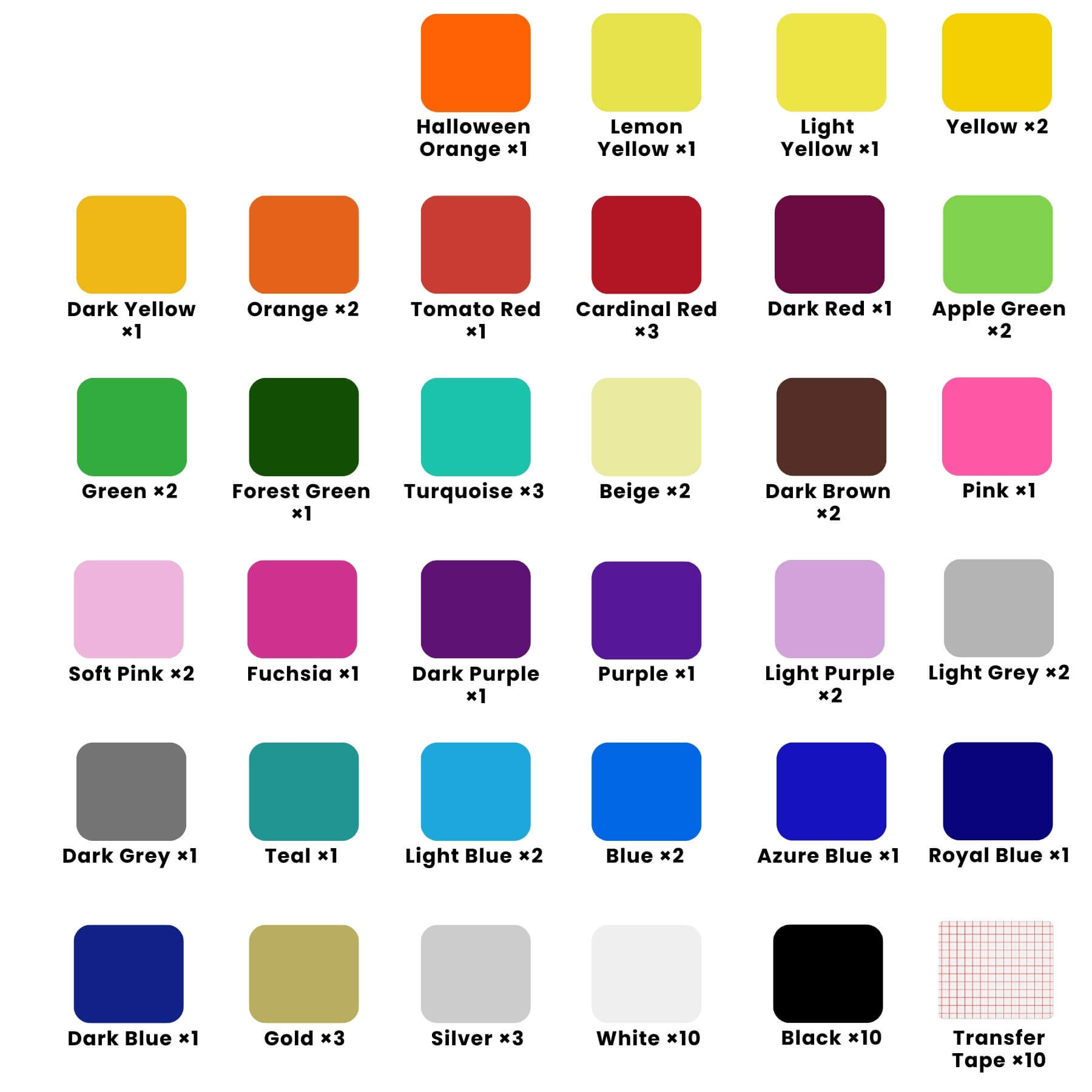 Permanent Adhesive Vinyl Sheets 30.5 × 30.5 cm – 80 Sheet Pack (70 Vinyl + 10 Transfer Tape) - Image 2