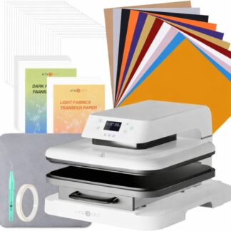 Automatic Heat Press 38 x 38 cm – White Bundle with Accessories