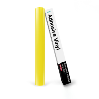 Silhouette-Compatible Permanent Adhesive Vinyl Roll 30 x 152 cm – Glossy Lemon Yellow Craft Vinyl