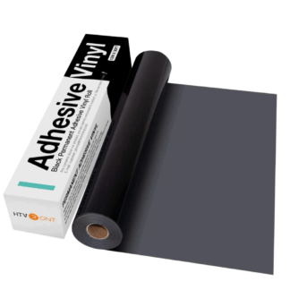 Silhouette Compatible Glossy Permanent Adhesive Vinyl Roll 30 × 900 cm Black