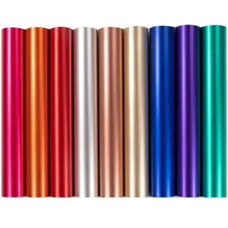 Silhouette Compatible Matte Metallic Adhesive Vinyl Bundle 9 Sheets 30 × 30 cm