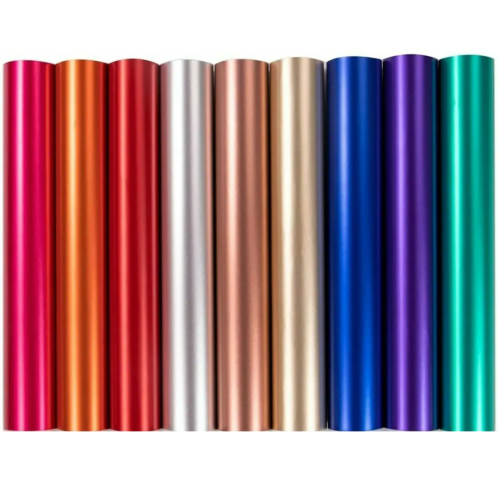 Silhouette Compatible Matte Metallic Adhesive Vinyl Bundle 9 Sheets 30 × 30 cm