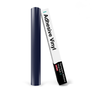 Silhouette-Compatible Permanent Adhesive Vinyl Roll 30 x 152 cm – Glossy Dark Blue Craft Vinyl