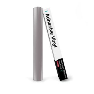 Silhouette-Compatible Permanent Adhesive Vinyl Roll 30 x 152 cm – Glossy Light Grey Craft Vinyl